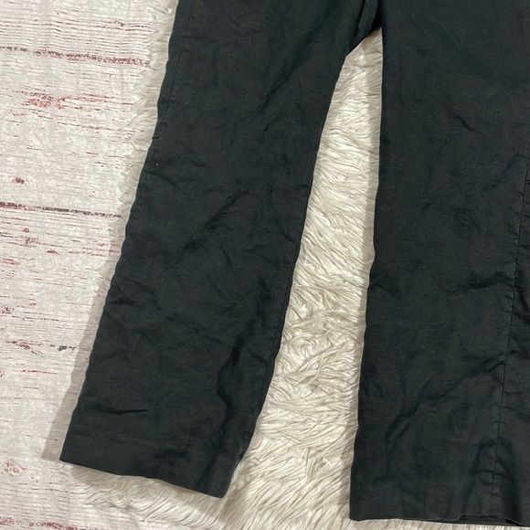 J. Crew Hayden kick crop linen blend black trouser tall fit - Picture 8 of 11